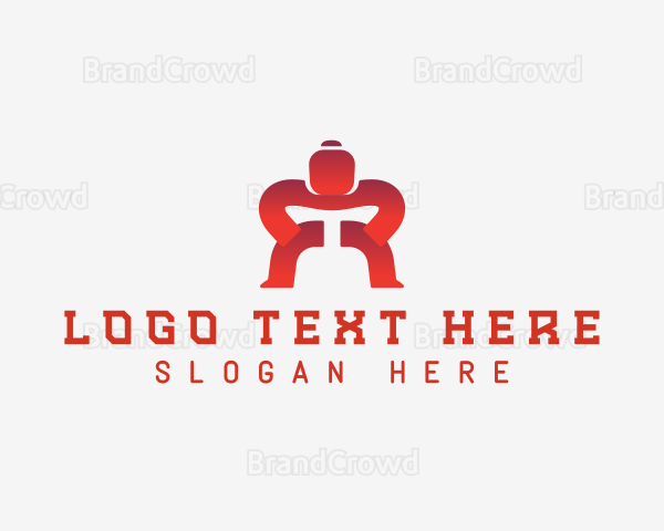 Sumo Wrestler Athlete Logo