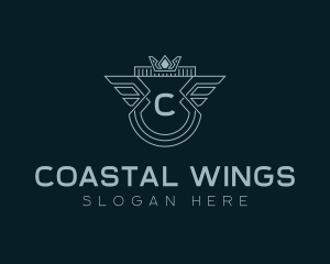 Wings Crown Company logo design