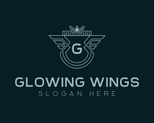 Wings Crown Company logo design