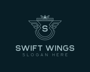 Wings Crown Company logo design