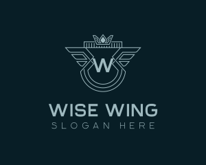 Wings Crown Company logo design