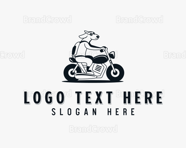 Motorbike Pet Dog Logo