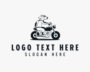 Dachshund - Motorbike Pet Dog logo design