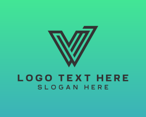 Generic Tech Letter V logo design
