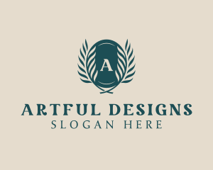 Natural Beauty Wreath logo design