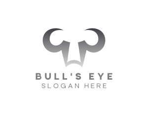 Mettalic Bull Horns logo design