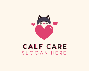 Cat Heart Veterinary logo design