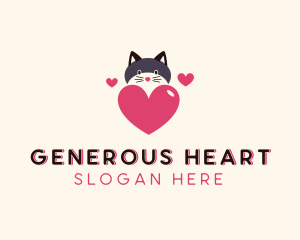 Cat Heart Veterinary logo design