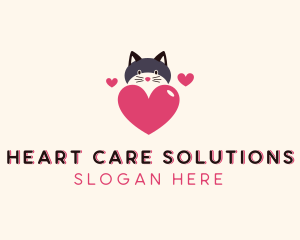 Cat Heart Veterinary logo design