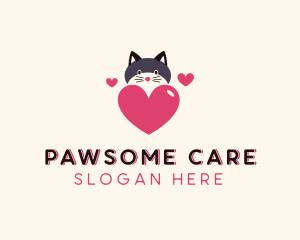 Cat Heart Veterinary logo design