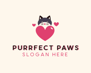 Cat Heart Veterinary logo design