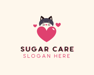 Cat Heart Veterinary logo design