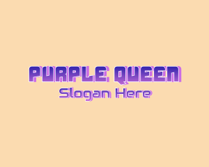 Purple Gradient Gamer Wordmark logo design