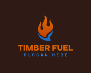 Fuel Ice Fire Ventilation logo design