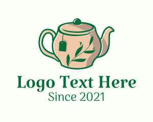 Green Tea - Herbal Tea Teapot logo design