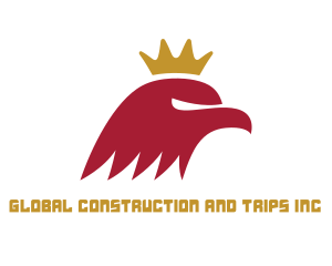 Royalty - Red Eagle King logo design