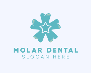 Molar - Dental Star Teeth Dentist logo design
