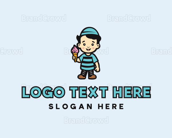 Sweet Ice Cream Dessert Logo