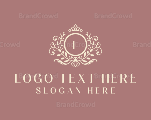 Floral Crown Wedding Logo