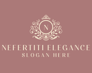 Floral Crown Wedding logo design