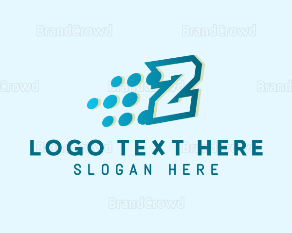 Digital Pixels Letter Z Logo