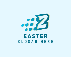 Digital Pixels Letter Z Logo