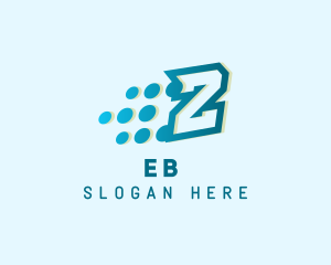 Circle - Digital Pixels Letter Z logo design