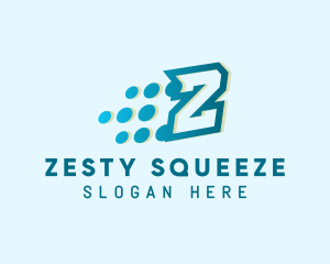 Digital Pixels Letter Z logo design