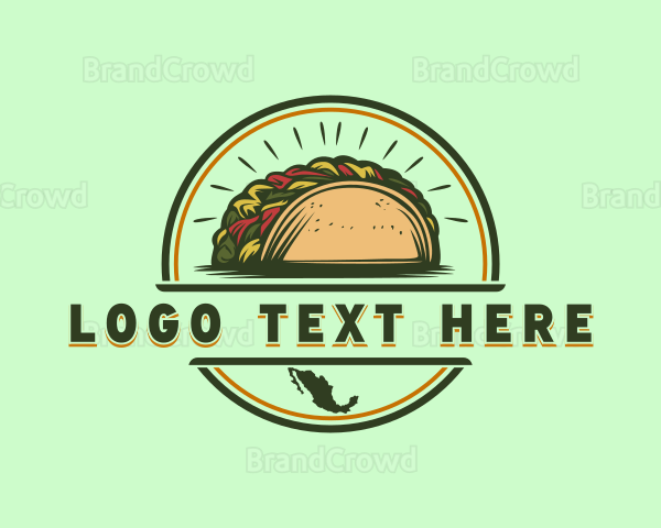 Mexican Taco Snack Logo