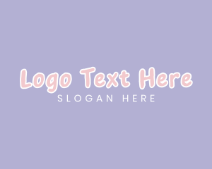 Cute Pastel Wordmark Logo