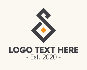 Place - Geometric Number 8 logo design