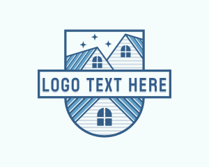House - Residential Housing Roofing logo design