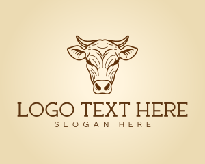 Brown - Wild Wagyu Bull logo design