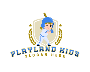 Girl Baseball Training logo design