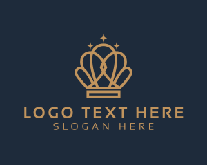 Pageant - Luxury Gold Crown logo design