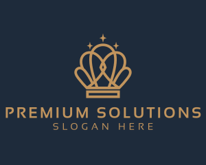 Elite - Luxury Gold Crown logo design