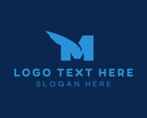 Airline - Eagle Letter M logo design