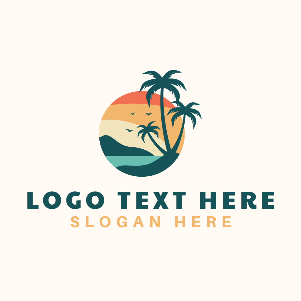 Tropical Beach Trees Logo | BrandCrowd Logo Maker