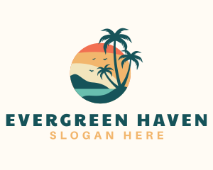 Trees - Tropical Beach Trees logo design