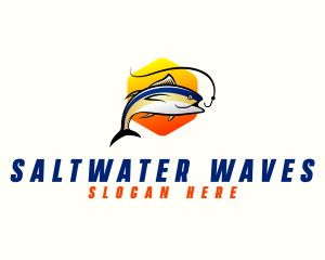 Saltwater - Marine Tuna Fish logo design