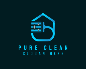 House Cleaning Mop logo design