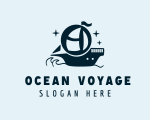 Blue Sea Sailboat logo design