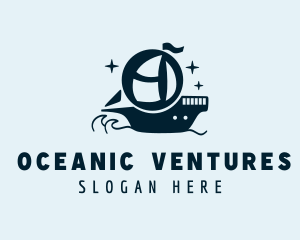 Blue Sea Sailboat logo design