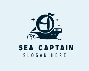 Blue Sea Sailboat logo design