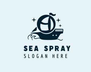 Blue Sea Sailboat logo design