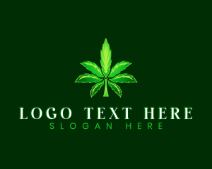 Modern - Cannabis Medical Leaf logo design