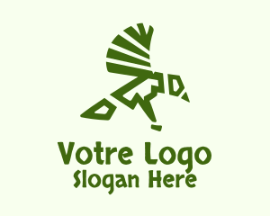 Green Native Bird Logo