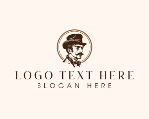 Portrait - Gentleman Hat Portrait logo design