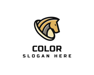 Jockey - Golden Horse Equine logo design