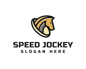 Jockey - Golden Horse Equine logo design